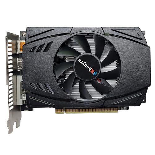 SRhonyra Placa de vídeo GeForce GTX 1050 4 GB para jogos GDDR5 128 Bit PCIe 3.0 x16 com barramento DisplayPort 1.4 HDMI 2.0 portas DVI