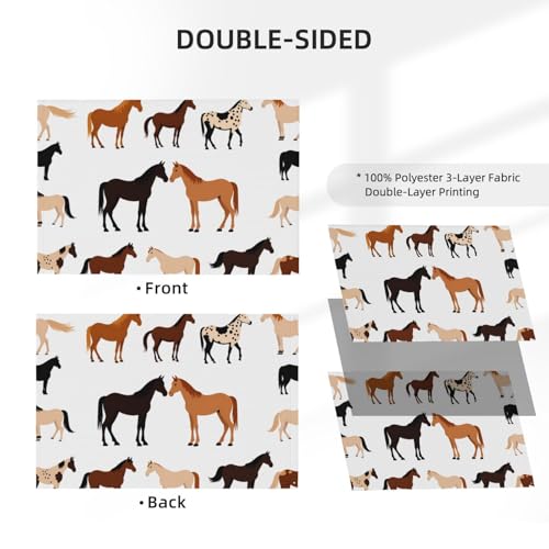 Drapeau chevaux colorés 1,2x1,8 m en polyester durable résistant aux intempéries de qualité - 5