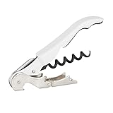 PULLTAP'S GENUINE Classic 500 para ZURDOS (Blanco) Abridor de Vino, Sacacorchos de camarero profesional. Incluye doble palanca articulada, navaja cortacápsulas y abridor. Fabricado en España