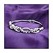 Glamorousky Wavy Bangle with Silver Austrian Element Crystals