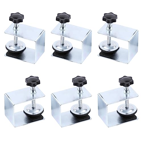 HongYanYEU 6 Pièces Pince en C en Réglables, Serre Joint C, Serre-joints à Barres en C en Galvanisé, pour Travaux de Construction, Fait à la Main, Outils de Travail du Bois