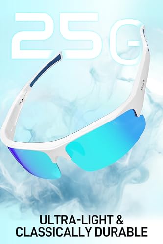 Image of SIPLION Polarized Sunglasses Men Sports: UV400 Protection Anti-Slip Wrap-Around TR90 Frame for Driving Fishing Golf Running