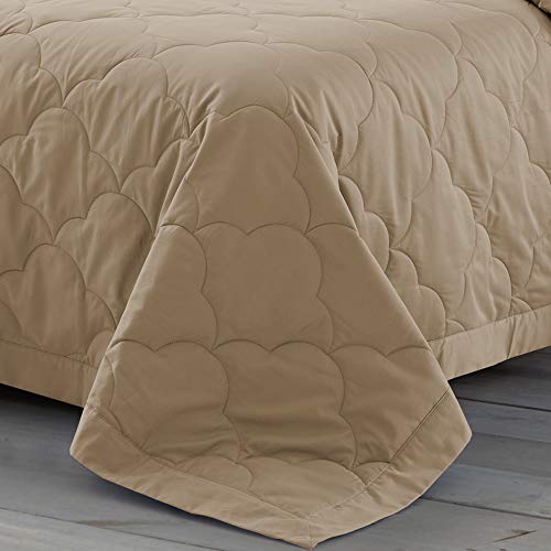 Modern Bedroom Reflections 500 Thread Count Cloud Box Blanket King Size-110X98 Inch Oxford Tan #TOP1