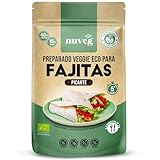 NUVEG Pack 2 Preparado Veggie para Fajitas Picante, Proteína Vegana sin Gluten y Bio, Comida Preparada Vegan Rica en Fibra Soluble y Alto en Proteína Vegetal, 240 g
