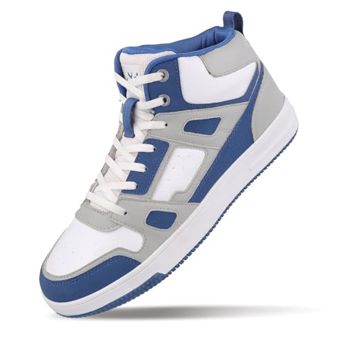 Image of WALKAROO High Top Casual Sneakers for Men's|Stylish and Comfortable|Cushion Insole and Slip-Resistance Outsole|Perfect Casual Wear|WY3466