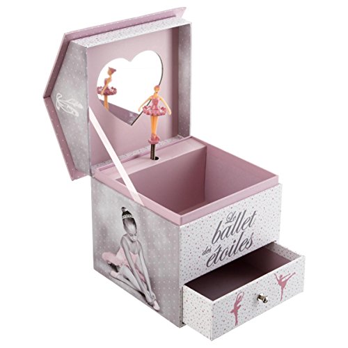 Joyero Musical Con Bailarina Para Niñas – Caja De Música Para Guardar Collares Y Pulseras, Con Melodía Y Bailarina Giratoria, Ideal De 3 A 5 Años
