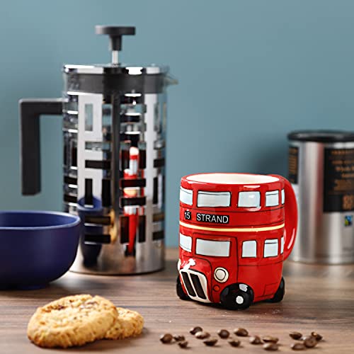 Taza cerámica forma autobús rojo 460 ml miniatura 2