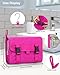 Relavel HangingTravel Toiletry Bag for Women, Large Capacity Toiletries Bag, Travel Essentials Organizer, Hanging Makeup Case for Accessories, Waterproof Bathroom Shower Bag (hot pink)