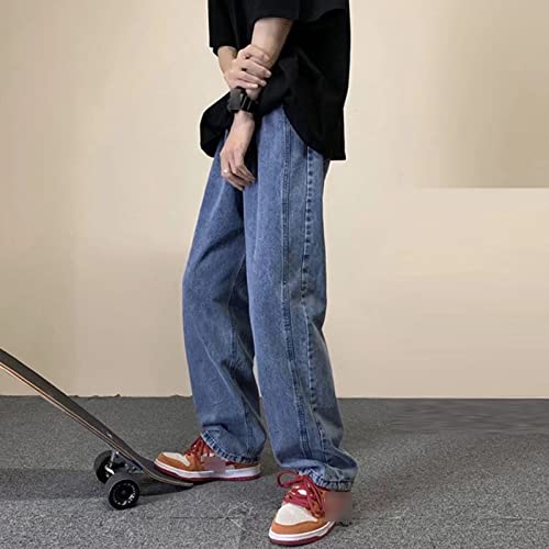 Men's Vintage Loose Patchwork Jeans Hip Hop Baggy Skateboard Denim Pants Straight Retro Streetwear Jean Trousers3