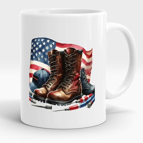 Dropful Diseño de mug 4 julio cerámica 325 ml