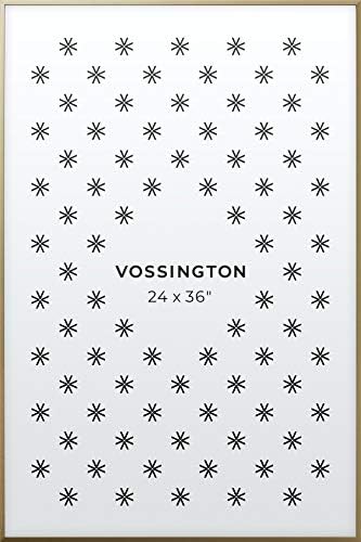 Vossington 24x36 Frame | Exclusive Large Gold Poster Frame | 24 x 36 Inch | Thin Modern Look