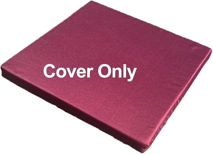 Garden Rattan Chair Cushions COVER ONLY, Water-Resistant 5cm Thick Outdoor/Indoor Patio Sofa Seat Pad Replacement Cover (Insert & Furniture Not Included) (Burgundy, 40 x 56cm / 16" x 22")