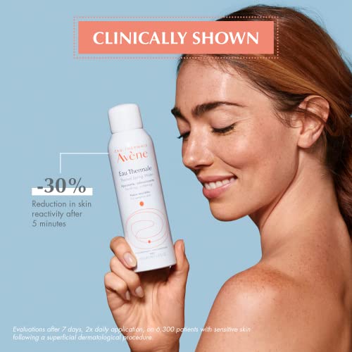 Eau Thermale Avene Thermal Spring Water, Soothing Calming Facial Mist Spray for Sensitive Skin, Fragrance-Free, Alcohol-Free, 1.6 oz.