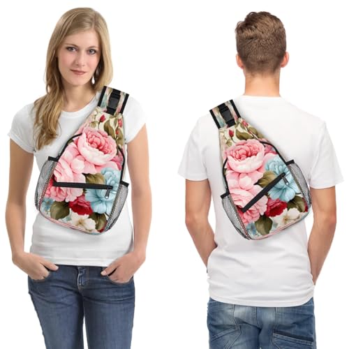 Bolso Bandolera Unisex Floral para Viaje y Senderismo miniatura 7