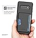 ENCASED Galaxy S10 Plus Wallet Case with Protective Card Holder Slot (Samsung S10+) Black