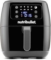 NutriBullet XXL Digital Air Fryer 7L, Black, Airfryer with 8 Cooking Modes, Roasts, Bakes, Dehydrates, Large Capacity Family Sized Basket (NBA07100)