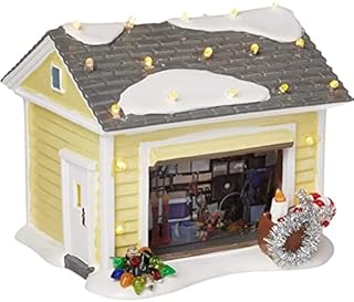 POXIAO Christmas Vacation Village Decoration Holiday House Lighted Building Celebrating Holidays Xmas Resin Ornaments