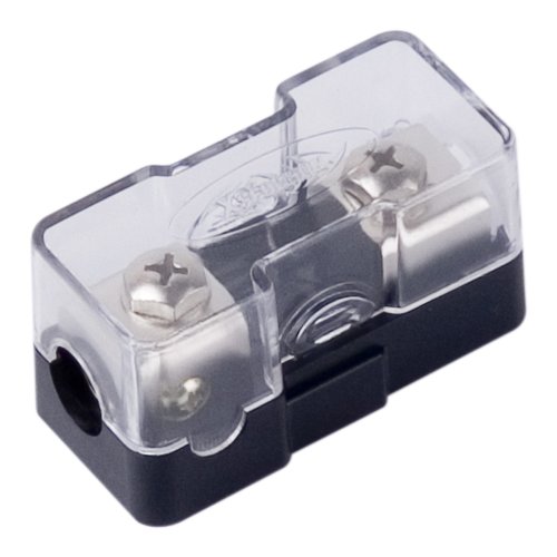 Xscorpion CMANL48P Compact Platinum Mini ANL Inline Fuse Holder with 4/8 Gauge Inputs and Outputs,Silver