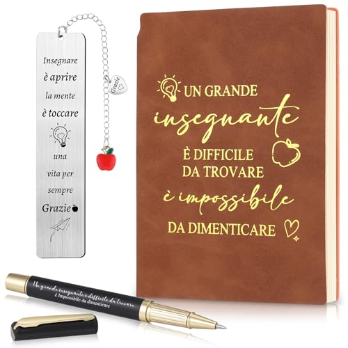 Nezyo 3 Pezzi Set Regalo di Ringraziamento per Insegnante Quaderno