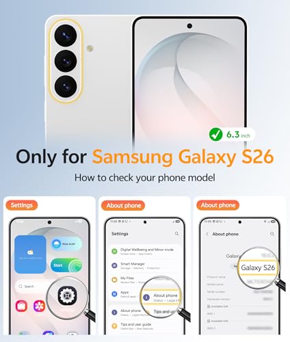 Image of FNTCASE for Samsung Galaxy S26 Case: [Fit for Magsafe] [Screen Protector] Anti Yellowing Transparent Clear Military Grade - Shockproof Protective Phone Cover for Samsung S 26 - Clear
