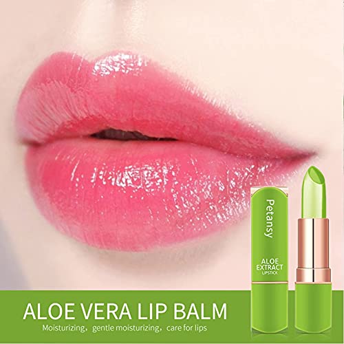 Petansy FK205A 3 Packs Aloe Vera Lipstick, Lips Moisturizer Long Lasting Nutritious Lip Balm Magic Temperature Color Change Lip Gloss-Set thumb #5