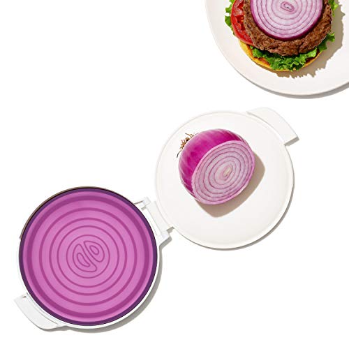 OXO Conjunto de silicone reutilizável Good Grips Cut & Keep – Cebola e Limão