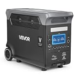 VEVOR Centrale Elettrica Portatile Generatore Solare 3000 W con Ruote Maniglia, Batteria di Backup LiFePO4 Wh con 13 Porte di Uscita per Campeggio Viaggio Camper Emergenza, Pannello Solare Non Incluso
