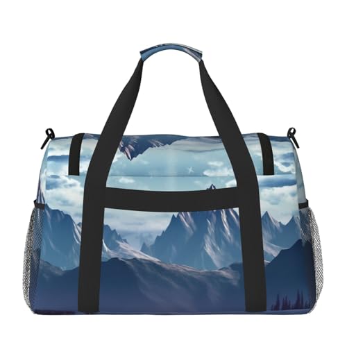 Mountain printed Hand Travel Bag Casual luggage bag2