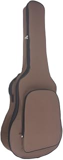 Bolsa de transporte para guitarras acústicas de hasta 104 cm, materiales acolchados e impermeables utilizados, Brown