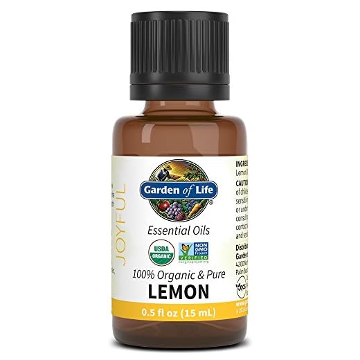 Garden of Life Organics Lemon Essential Oil, USDA Organic, 0.5 fl oz