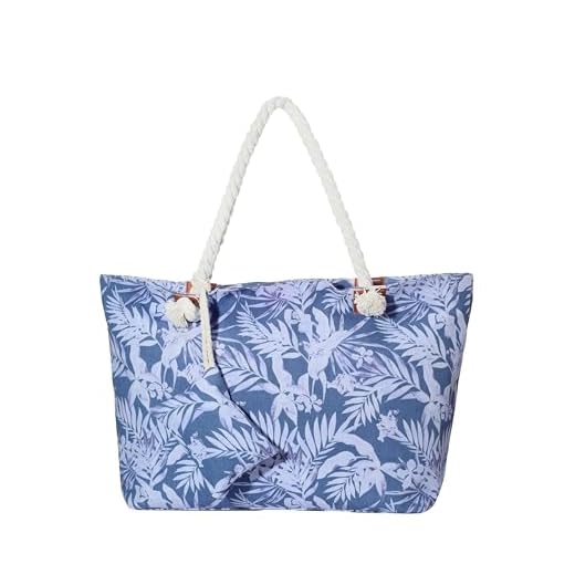 Grand Sac de Plage imperméable avec Fermeture à glissière Sac Shopping à bandoulière Vie à St Tropez