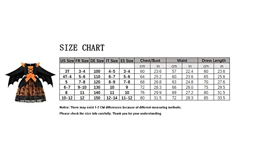 ReliBeauty Costume Pipistrello Bambina con Ali