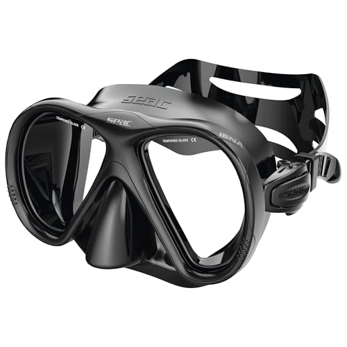 Máscara de snorkel de silicona SEAC Iena con doble lente de vidrio templado de 3mm