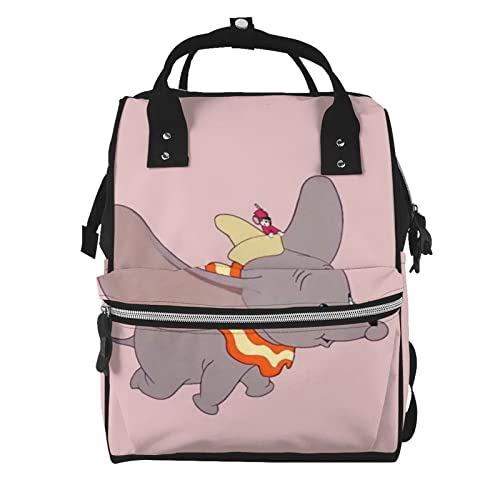 Hdadwy Dumbo Bolsa de pañales, mochila para pañales, bolsa multifunción de gran capacidad, mochila informal, mochila de viaje para lactancia, mochila para pañales