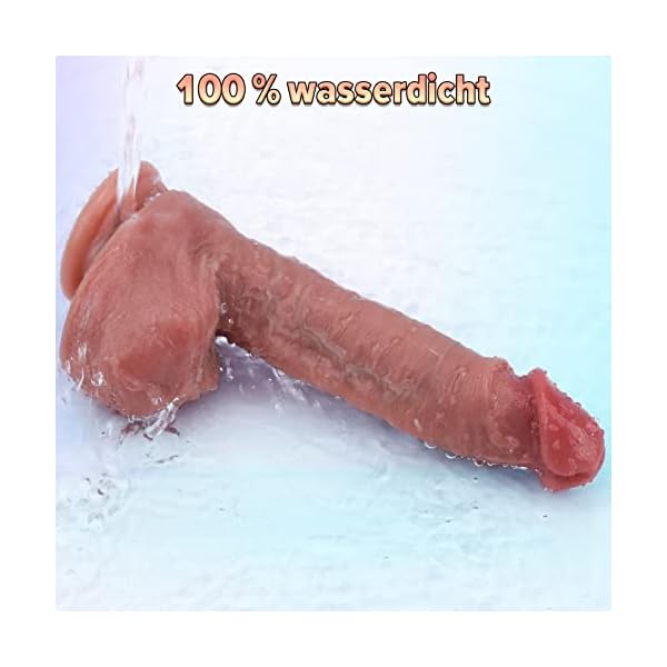 21cm Realistischer Dildo Groß, Sexspielzeug für Frauen für Vagina G-Punkt Stimulation, Flüssiges Silikon Anal dildo für die Frau und Männer, XXL Dildo, Starker Dildo Saugnapf, Didloschwanz für Frauen – Bild 8