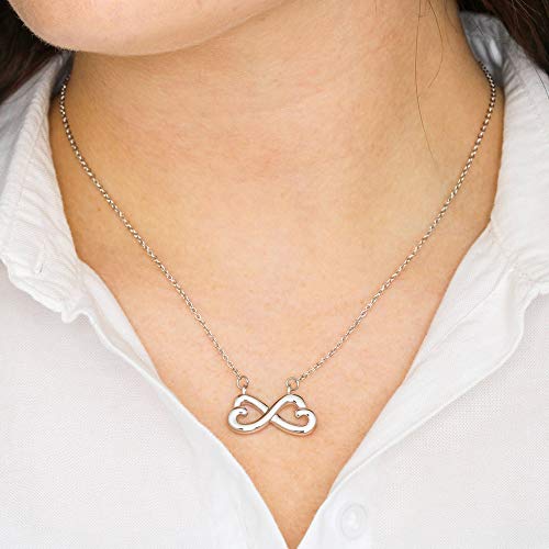 Fg Family Gift Mall Birthday Gifts For Daughter Necklace, Father Daughter Gifts From Mom, Gifts For Daughter From Dad, Daughter Necklaces From Mom, Daughter Jewelry From Dad, To My Badass Daughter Crown Necklace (Standard Box, In Heart Infinity) #TOP1