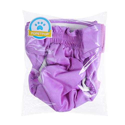 Popetpop 2 Pack Dog Diapers Pants Reusable Dog Diapers Female Washable Sanitary Wraps Panties (Size Xl) #TOP7