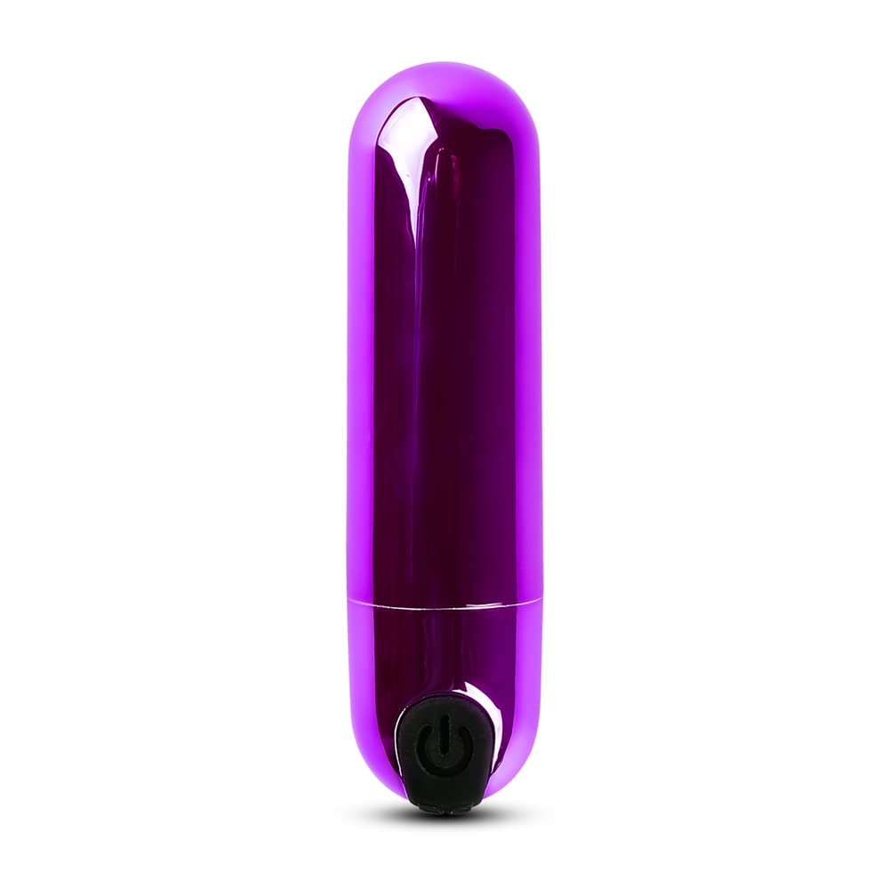 BeHorny Bullet Vibrator 10 Modes Mega Power Rechargeable Bullet Vibe, Ltd Edition Metallic Purple