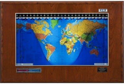 Geochron BMG-X-X-7000 Boardroom Model Geochron World Clock Finish: Honey Oak Wood