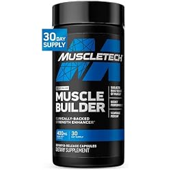1 of Muscletech Nitric Oxide Supplements for Men & Women, Muscle Builder (30 Capsules) - Nitric Oxide Booster Supplement Supports Muscle Gain & Performance - 400mg Peak ATP for Enhanced Strength