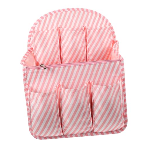 Organisateur de sac à dos en nylon rose pour voyage et rangement de l'épaule