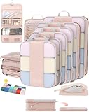 10 Set Compression Packing Cubes for Travel Gifts Women Mom,OlarHike Luggage Clothes Organizer for...