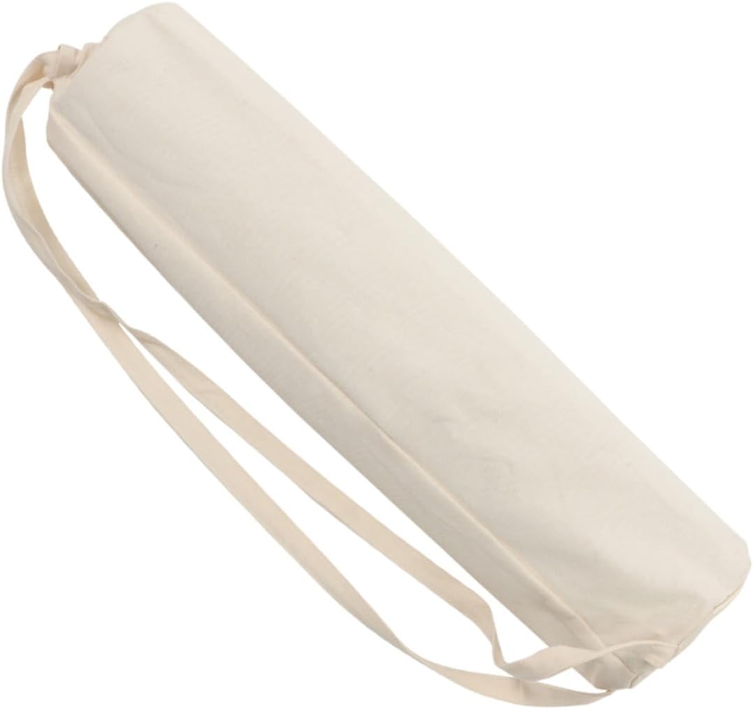 Yoga Mat Cover Bag with Carrier Straps Flexible Storage Organizer for Pilates and Fitness Mats Stylish White Tote Go Yoga and Workout Accessories Robust and Design