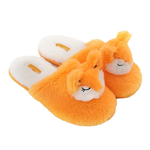 Image of Millffy Women Cute Plush Animal Unicorn Slippers Bunny Rabbit Shoes Indoor Home Bedroom Slippers
