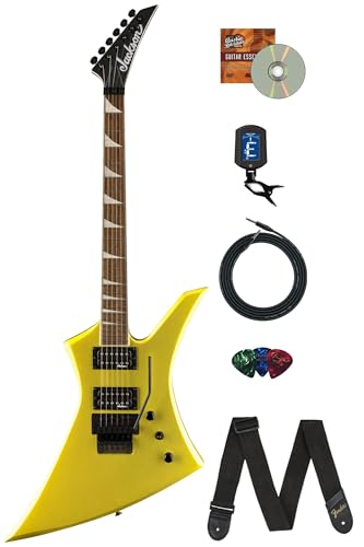 Jackson X Series Kelly KEX Lime Green Metallic Bundle with Cable, Tuner, Strap, Picks, and Austin Bazaar Guitar DVD