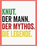 Knut Der Mann Der Mythos Die Legende: Personalisiertes Geschenk Für Knut, 8x10 inches Notizbuch mit 120 Seiten, Individuelle Geschenkidee notizbuch blanko
