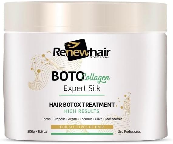 Renew Hair Professional REACTIVE COLLAGEN Mask Hair treatment Expert Silk Collagen,Argan,Cocoa,Macadamia Silky Smooth & Frizz Free Hair