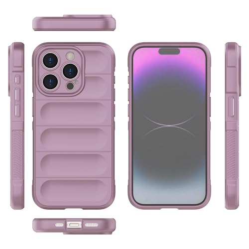 Image of Amazon Brand- Solimo Mobile Cover for Apple iPhone 15 Pro Max | Full Camera Protection | Liquid Silicon Case | Flexible Bumper Case for Apple iPhone 15 Pro Max (Purple)
