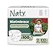 Naty BioEmbrace Neugeborenen Baby Windeln Größe 2 (3–6 kg) | 100% pflanzenbasierte Materialien auf der Haut | Atmungsaktive Weichheit, dermatologisch getestet, exzellente Saugkraft | 132 Stück