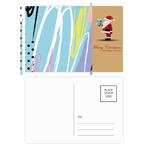 Cartes postales plantes abstraites Père Noël Joy x20 pour correspondance